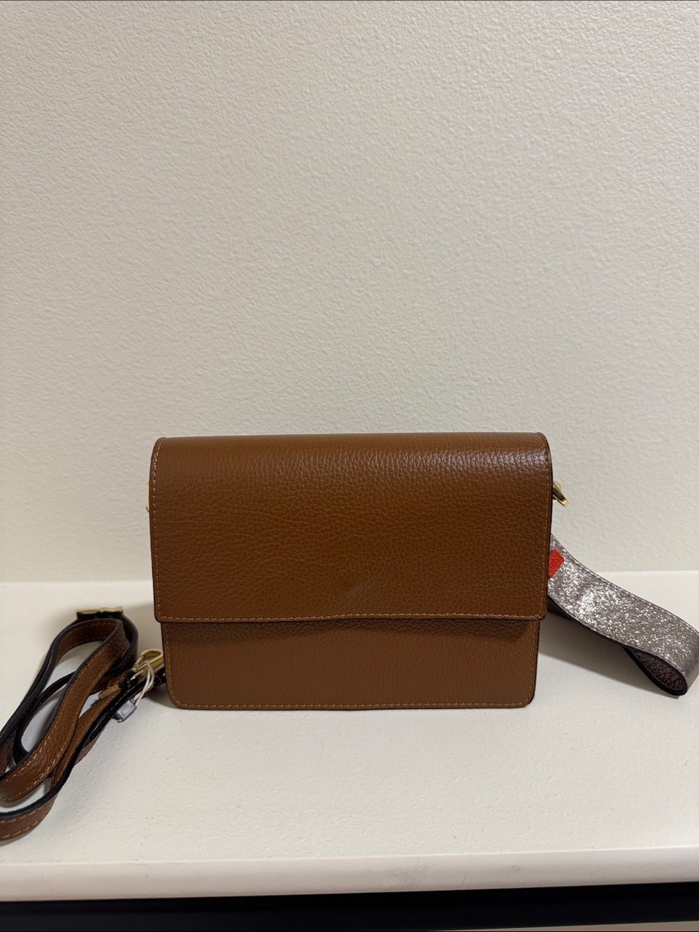 TSD12 Classic Brown Leather Crossbody Bag - Women's Shoulder Bag